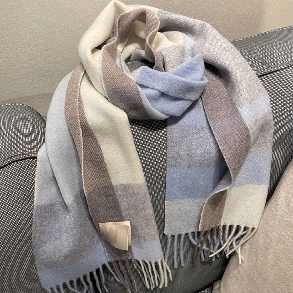 Sciarpa Invernale Elegante Sciarpina Confortevole sciarpa di lana calda moda plaid donne sciarpe inverno scialle caldo e avvolgere la nappa lunga femminile Calda
