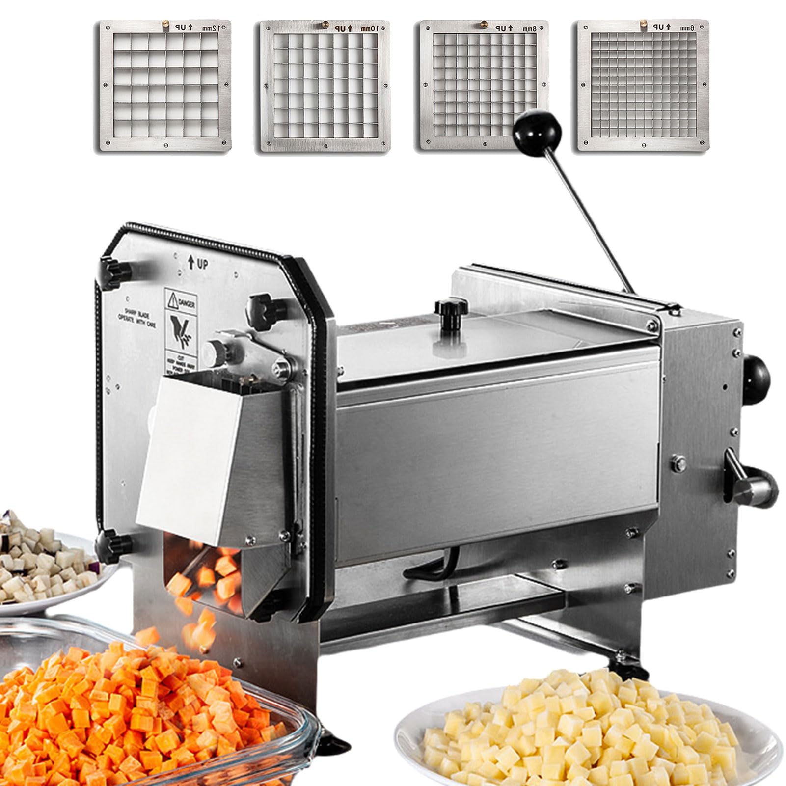 Herramientas Picadora y cortadora de Verduras de 200 W, cortadora de Alimentos eléctrica con Cuchillas, procesador de Alimentos y licuadora de Frutas de Acero Inoxidable para Uso c