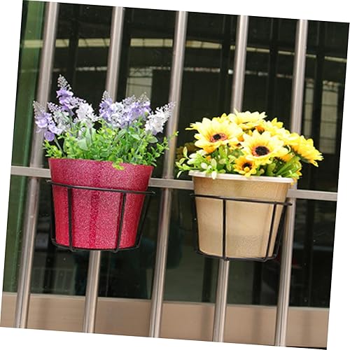 Miniatura 4 de Cabilock Soporte de metal negro para plantas colgantes para suculentas y flores, diseño geométrico, elegante soporte para macetas para interiores y