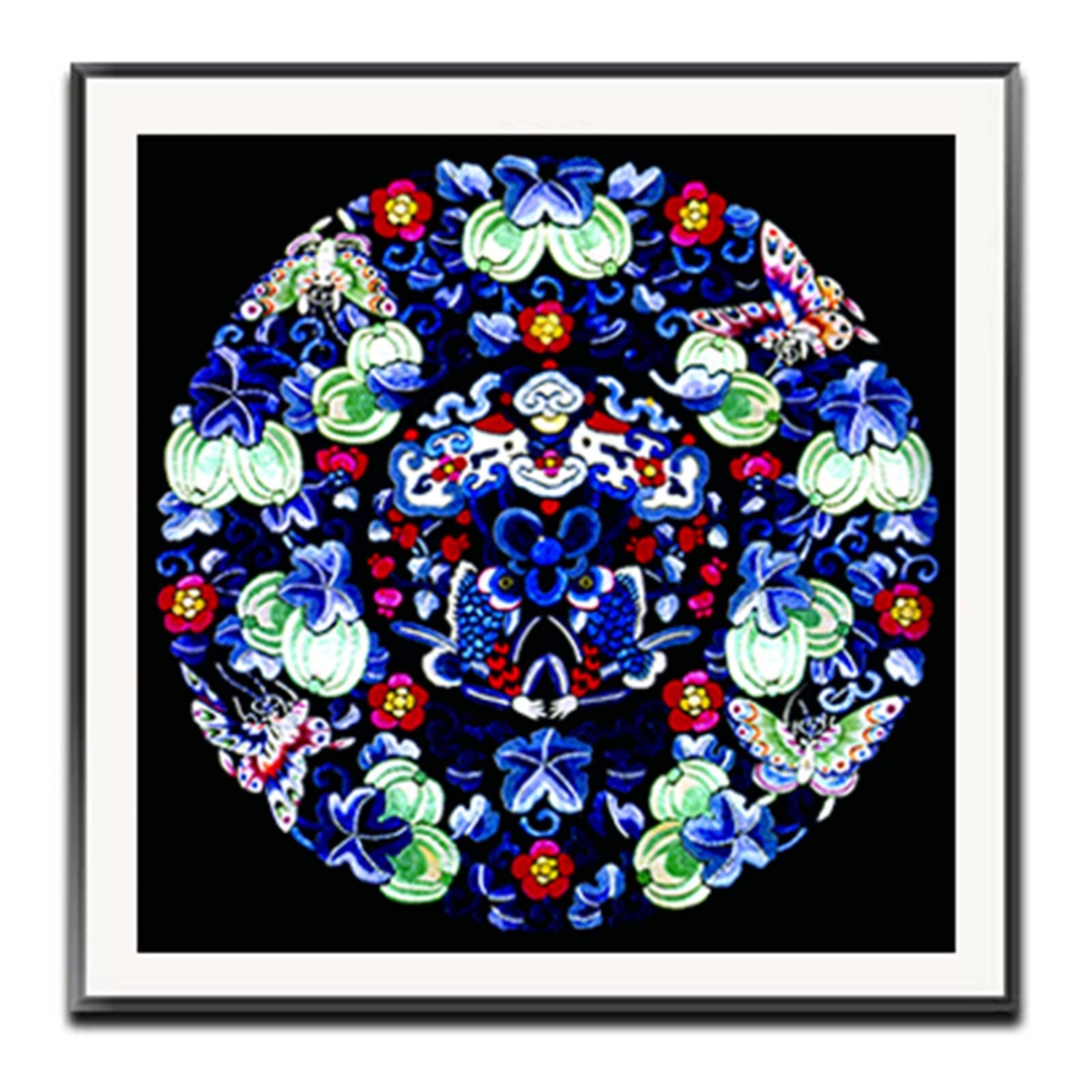 cross stitch kits,Cross Stitch Kits,cross stitch,Embroidery DIY Chinese Style Lotus/Chrysanthemum/Fish/Crane Patterns Printed Kits Cross Stitch Thread Needlework Sets Home Decor (Color : DX-FJ0813, Si