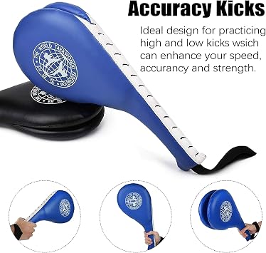 2 Pack Taekwondo Double Kick Target Pads Durable Strike Boxing Pads Martial Arts Equipment Karate Kickboxing Punch Pads MMA Practice for Kids Youth Adult