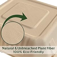 Vista 7 de Raj Eco To Go Contenedores de alimentos de 6 pulgadas con cubierta compostable, cajas desechables para llevar alimentos Contenedores para llevar