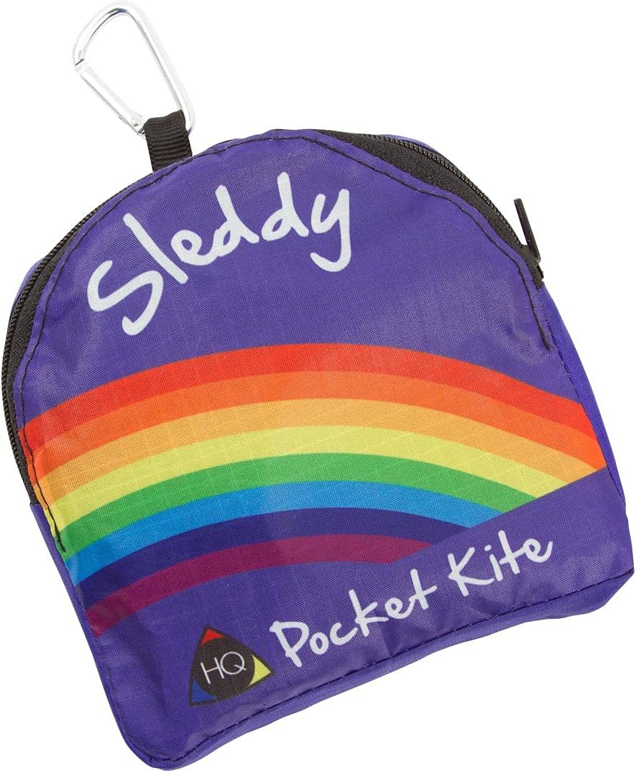 HQ Kites Sleddy, Single Line Kite, Color: Rainbow, Active Outdoor Fun for Ages 5 Years and Up
