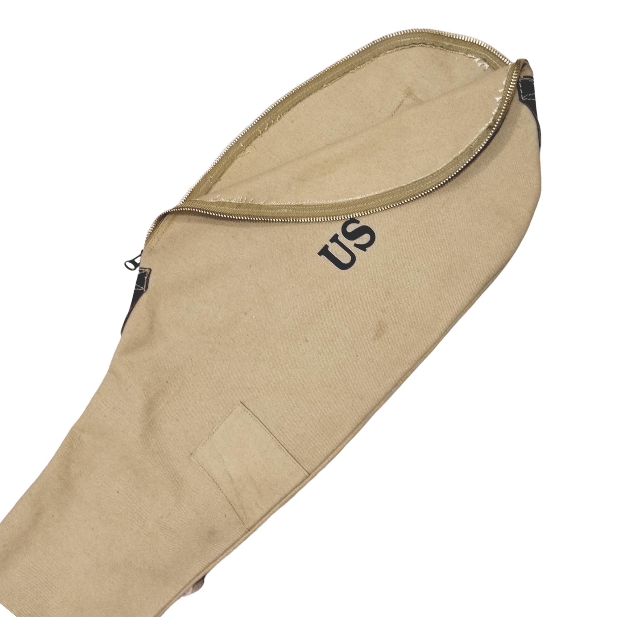 Warcraft Exports WWII US M1 Garand Canvas Case with Carry Strap & heavy brass zipper for secure closure and long-lasting use Fits For M1 Garand Up to 44 inches Long (45 inches - Khaki