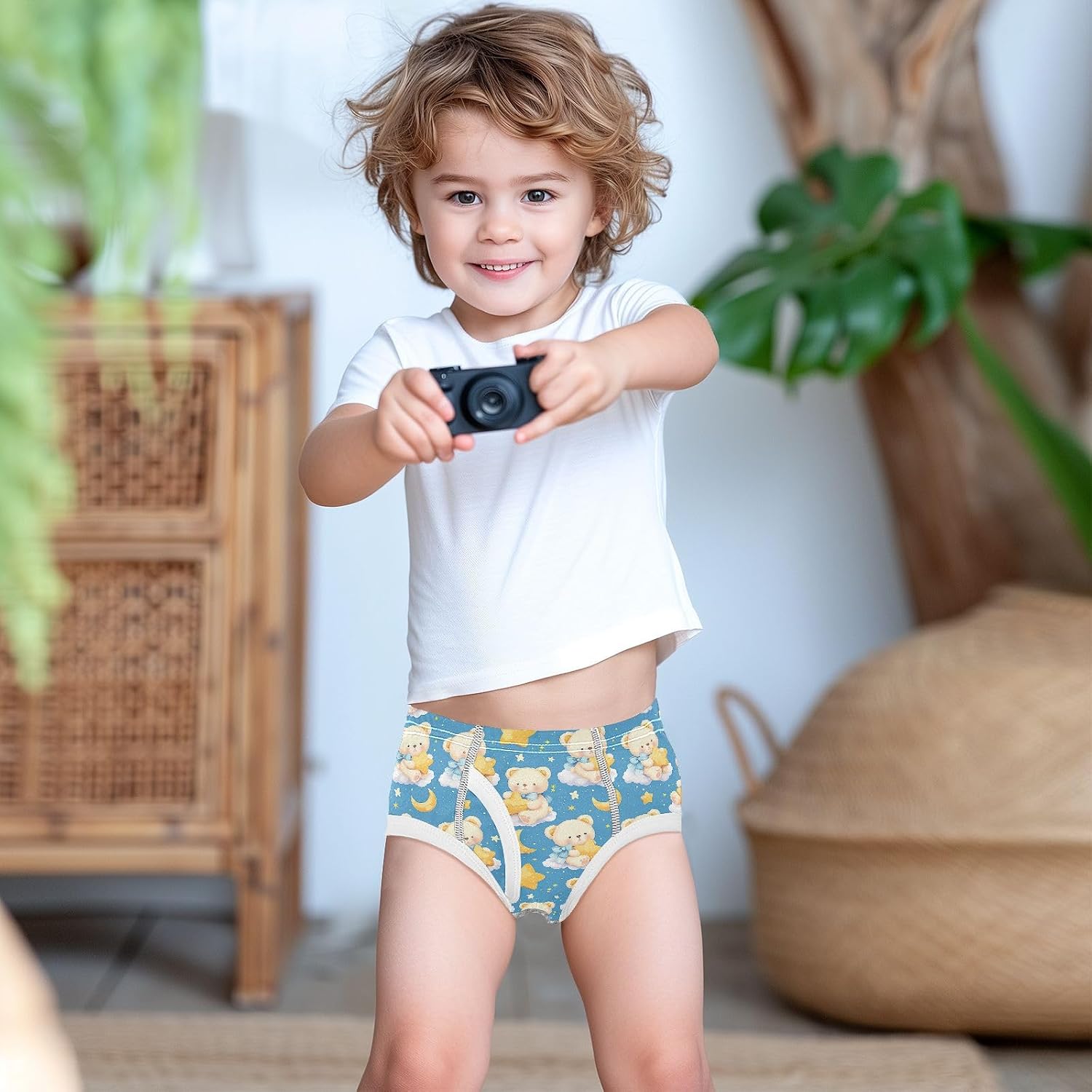 visesunny Boys Training Underwear Blue Bow Star Bear Breathe Cotton Potty Briefs Size 2T-8Y for Toddler