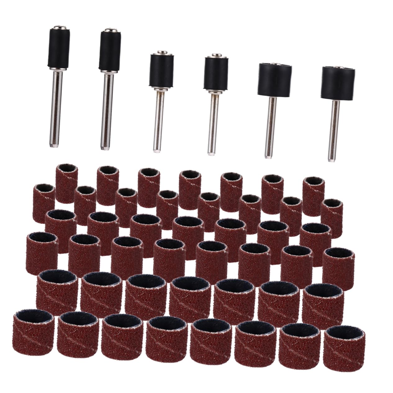 Rotary Tool Polishing Kit Sanding Drum Band Set 51pcs Drum Mandrel for Woodworking Metal Plastic