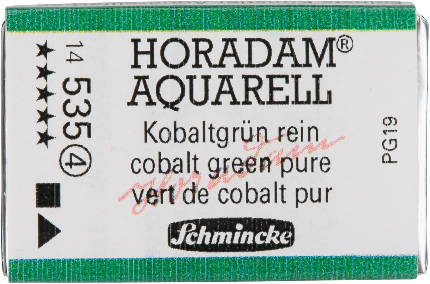 Schmincke Watercolor Pans - Cobalt Green Pure Full pan