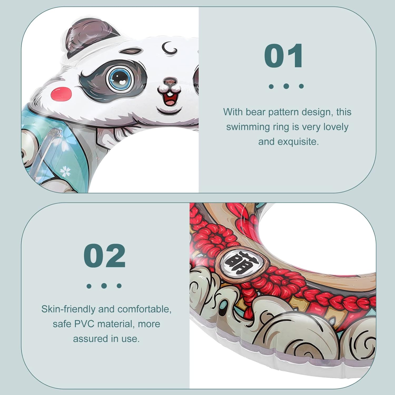 BESTOYARD ser of 4 Inflatable Pool Float Animal Swimming Ring Kids Swimming Tube Children Swim Ring Swimming Ring: Baby : Toys & Games