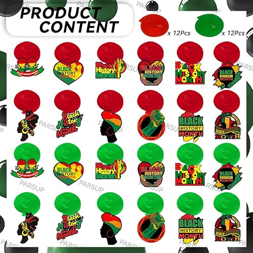 Miniatura 2 de 36 decoraciones colgantes del mes de la historia negra, rojo, verde, serpentinas colgantes afroamericanas, decoración de techo para el hogar,
