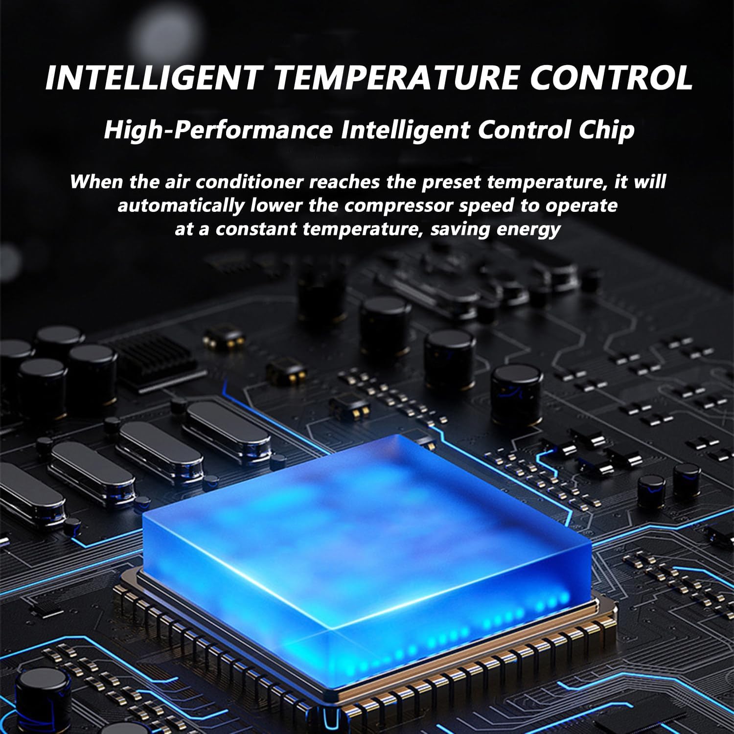 12V/24V RV Air Conditioner, 850W Rooftop AC Unit, 2200W Cooling Capacity, 450m³/h Airflow, 5-Speed Control, Ideal for RVs, Campers, Trucks, White