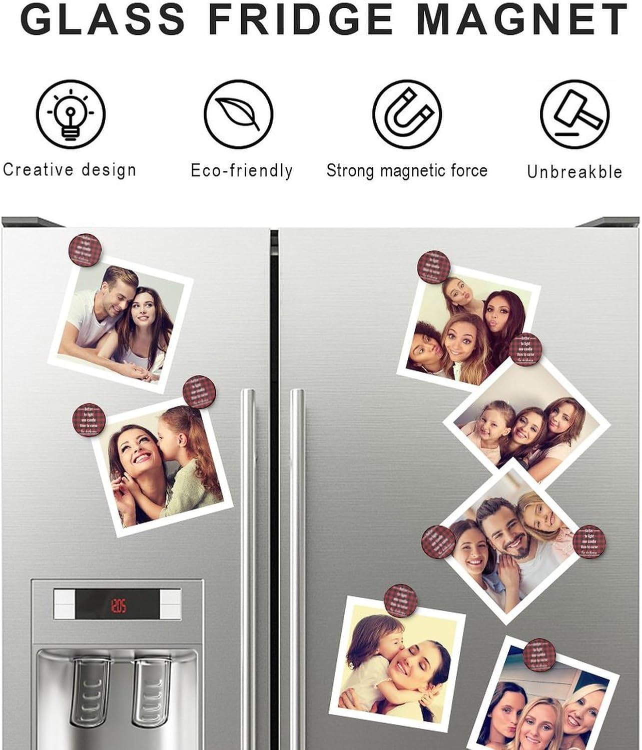 Better to Light One Candle Refrigerator Magnets Magnetic Whiteboard for Fridge Glass Fridge Magnet Decor for Whiteboard Crafts Fridge Office Classroom, 2 PCS, Style-1, s46n7j309zld image 5