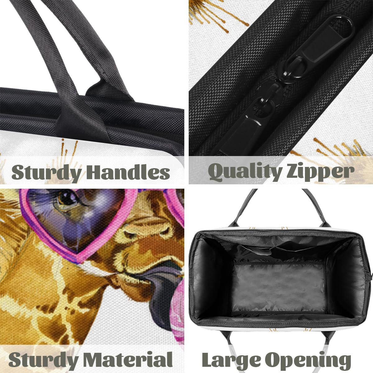 Borsa da palestra con giraffa tropicale per uomini e donne, borsone da viaggio per sport e viaggi, impermeabile, borsa da viaggio per il fine settimana, borsa leggera da portare a mano