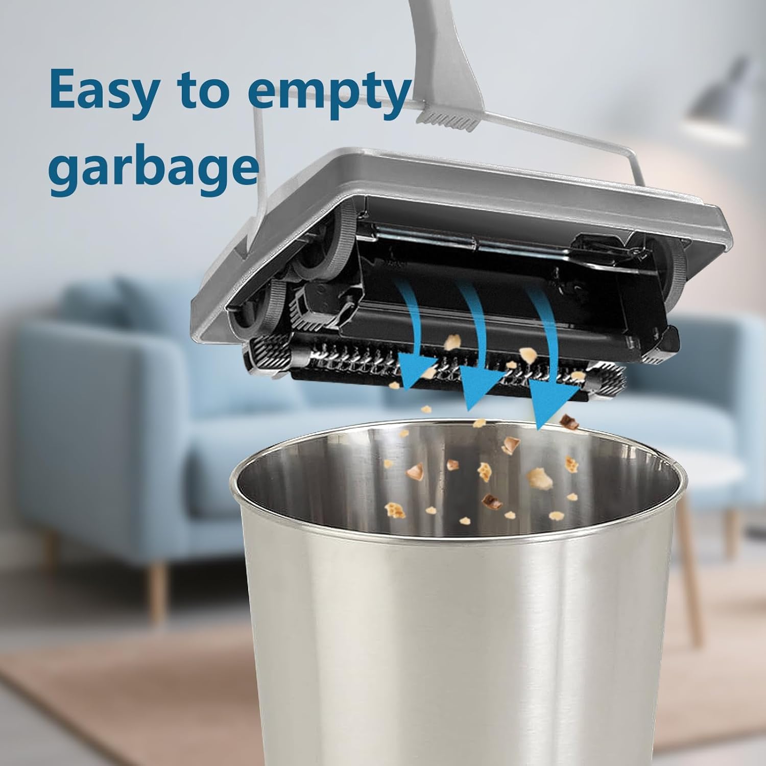 Carpet Sweeper, Floor Sweeper with Horsehair Roller Brush Strong, Suitable for Carpet Cleaning Power, Bristle Sweeper, Great for Kitchen, Carpet