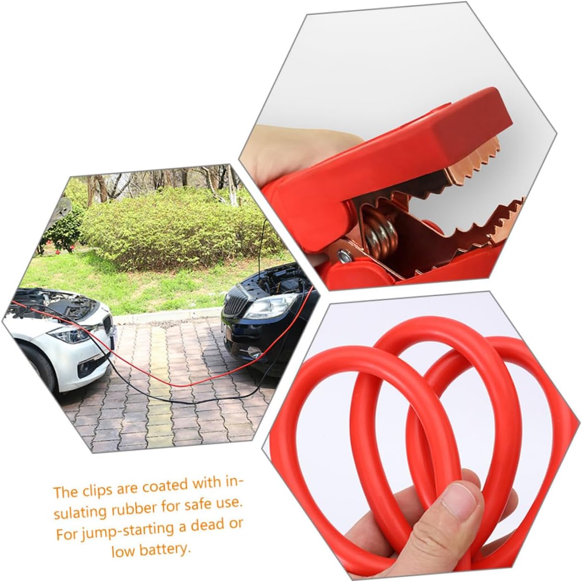 2500a Jumper Cable Heavy Duty Automotive Booster Kit for Suvs Long Wire Strong Clamps for Quick Connection and Starting