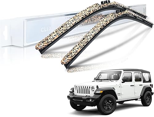 Vista 55 de Clix Wipers - Limpiaparabrisas para Jeep Wrangler & Gladiator (16 pulgadas/16 pulgadas) rojo (todos los modelos Wrangler y Gladiator)