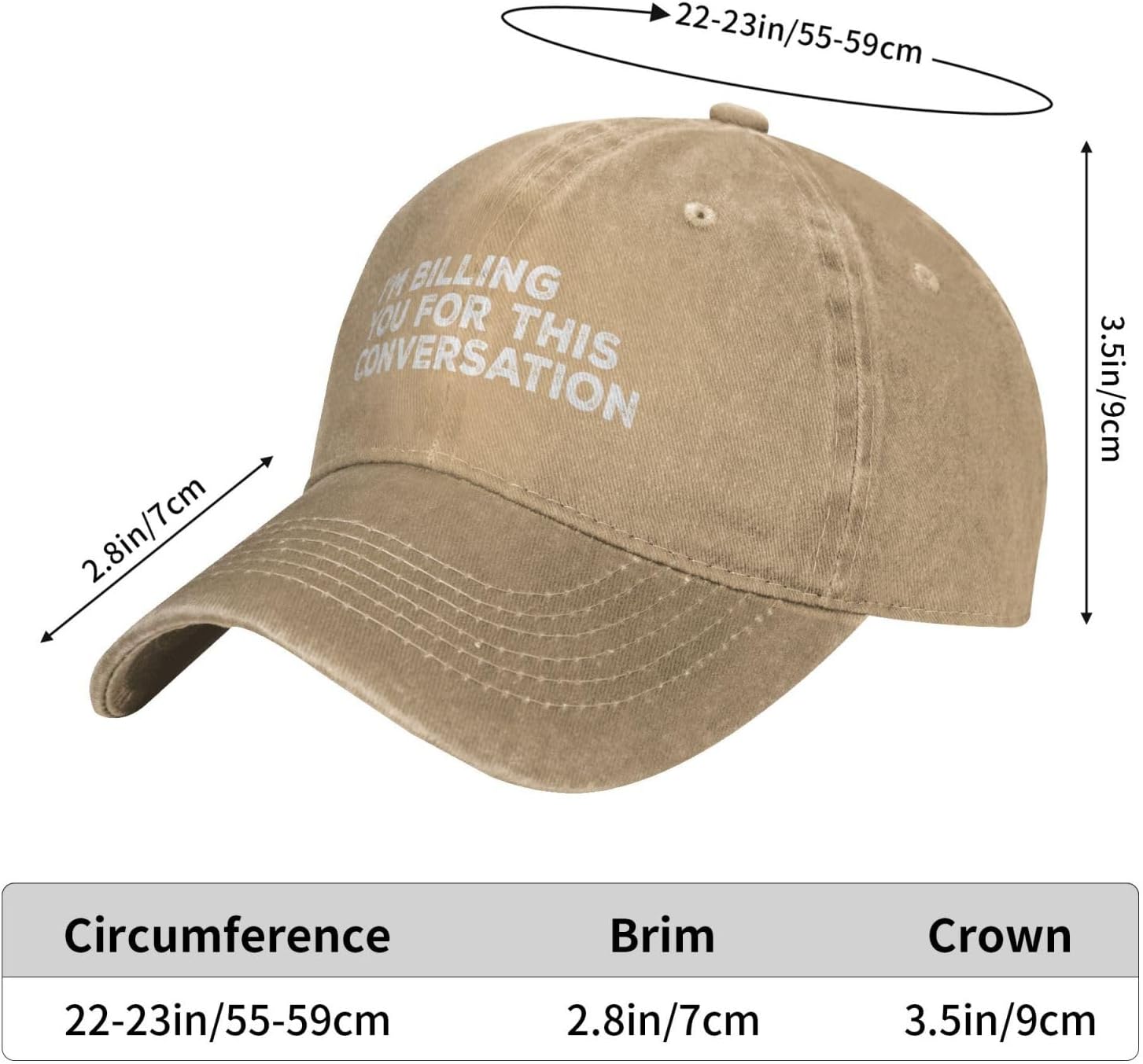 I'm Billing You for This Conversation Hat Men Baseball Cap Funny Cap