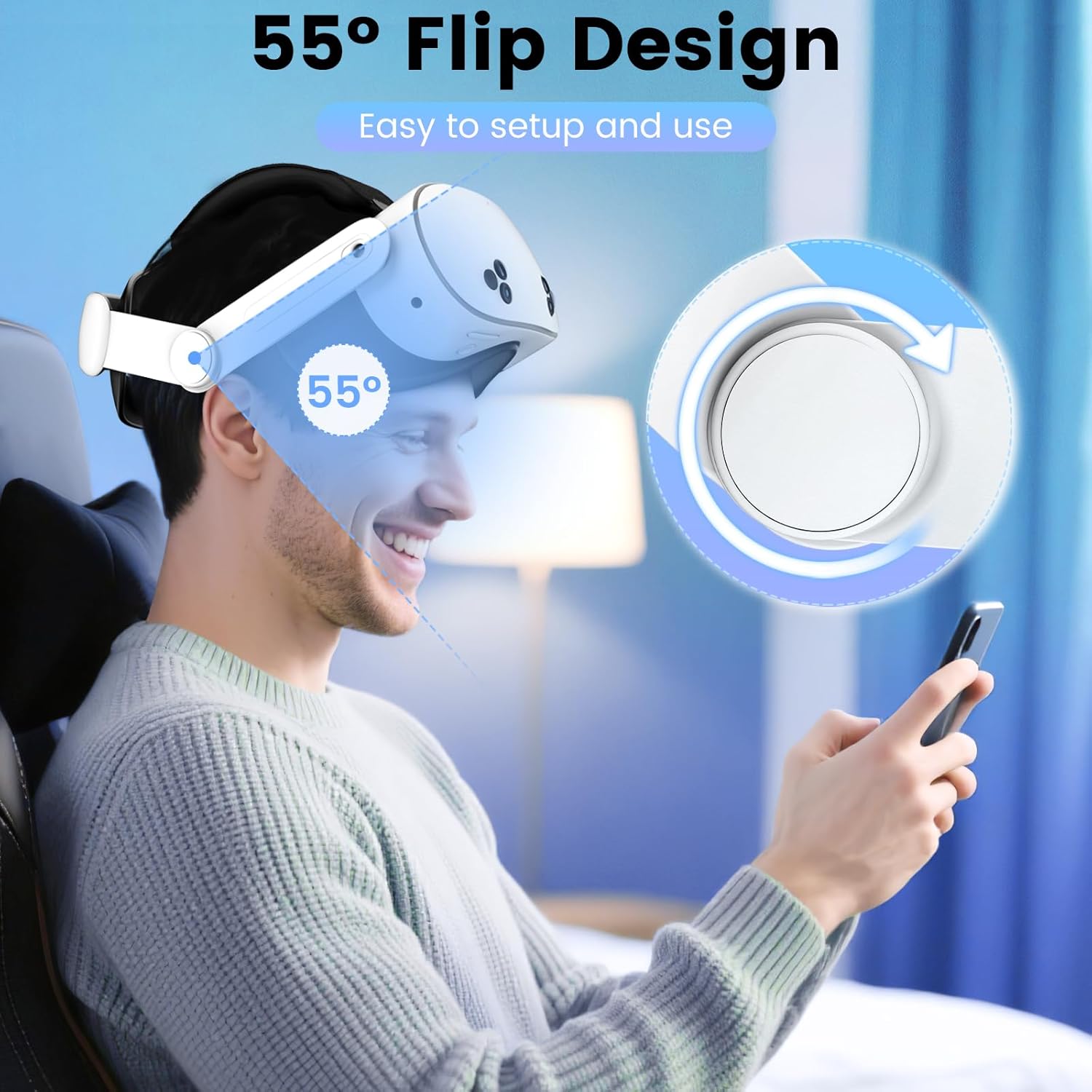 Lightweight Head Strap for Meta Quest 3S/3 & Head Strap with Battery for Meta Quest 3S/3 VR Headset Elite Strap Accessories