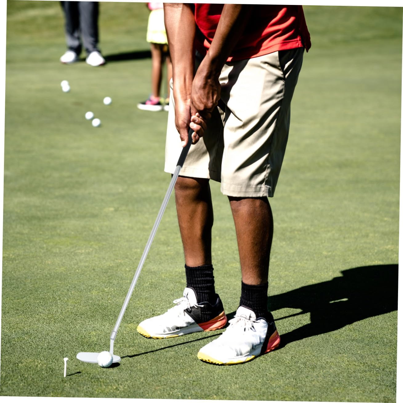 POPETPOP 1Set Portable Three Section Golf Putter Detachable Practice Club for Training Lightweight Design Easy to Install Golfs Equipment