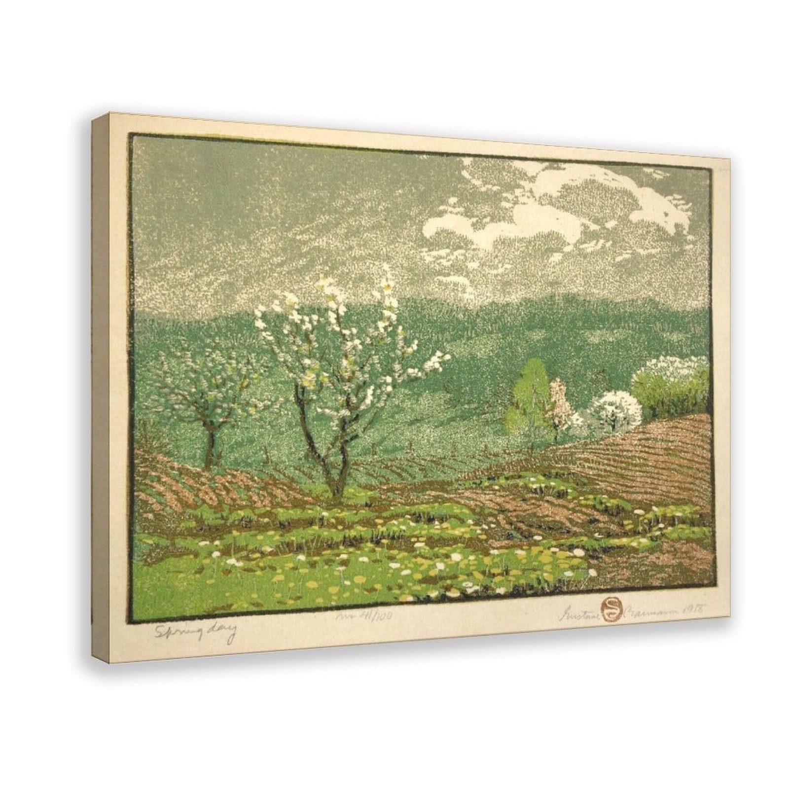 Impression sur toile Spring Day Gustave Baumann salon bureau - 8