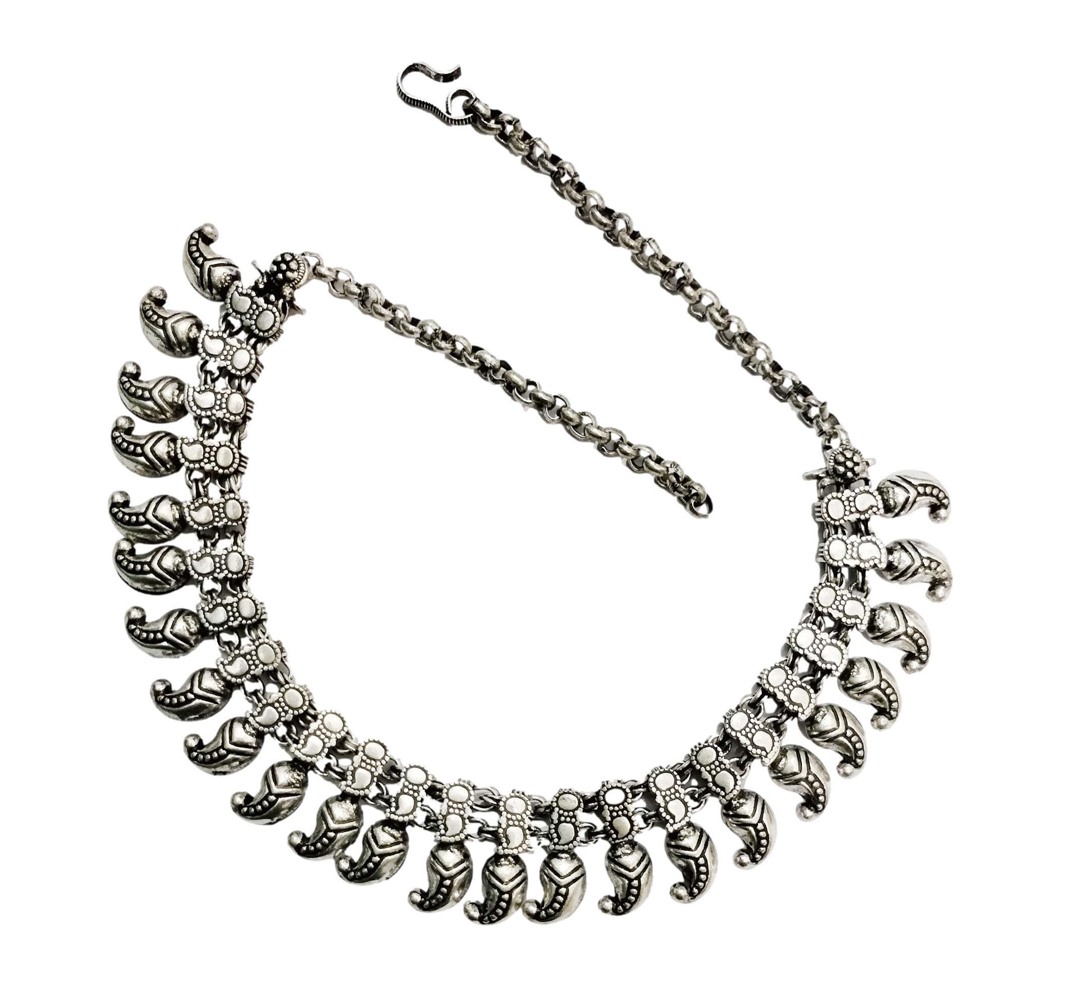 athizay Necklace for Women Indian oxidised Silver Jewelry for Women Fashion Necklaces Traditional Festival Jewellery Silver Bold Jewelry (B07V3QTFQR) Amazon Price History, Amazon Price Tracker