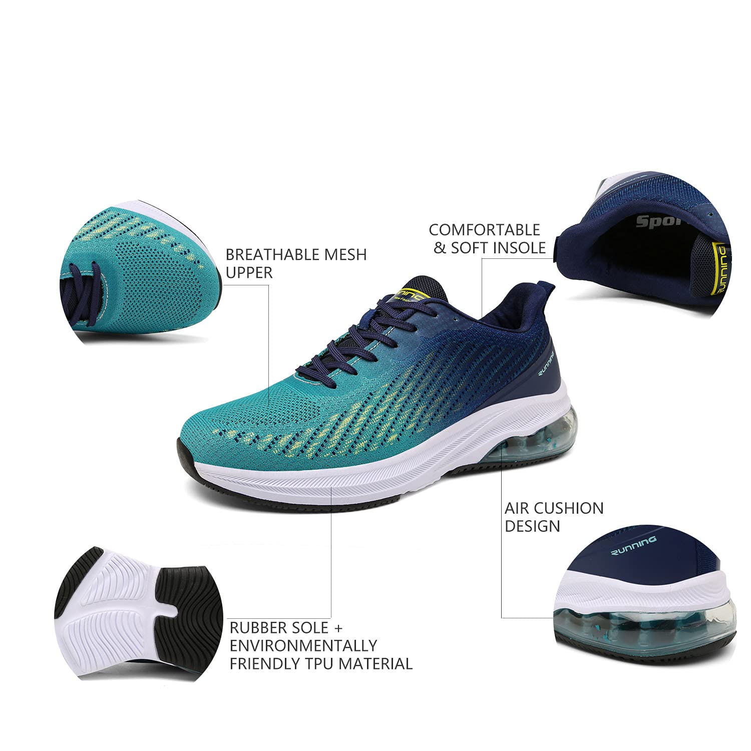 frysen Scarpe Uomo Donna Sneakers Scarpe Uomo Estive Scarpe Running Uomo per Tennis Trekking MTB Corsa Fitness 36-47EU