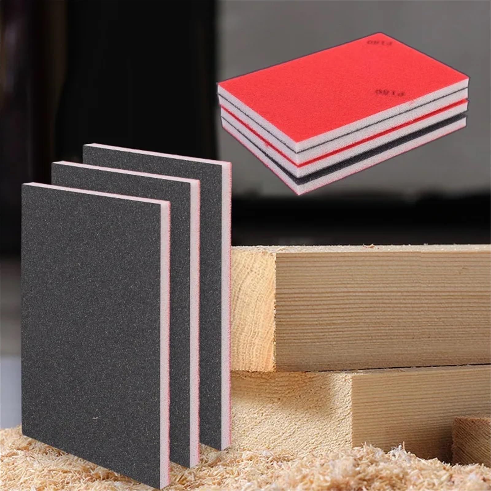 50 bloques de lijado esponja grano 180-2000, almohadillas abrasivas for pulido en seco y húmedo Para Metal, Madera Y Pared