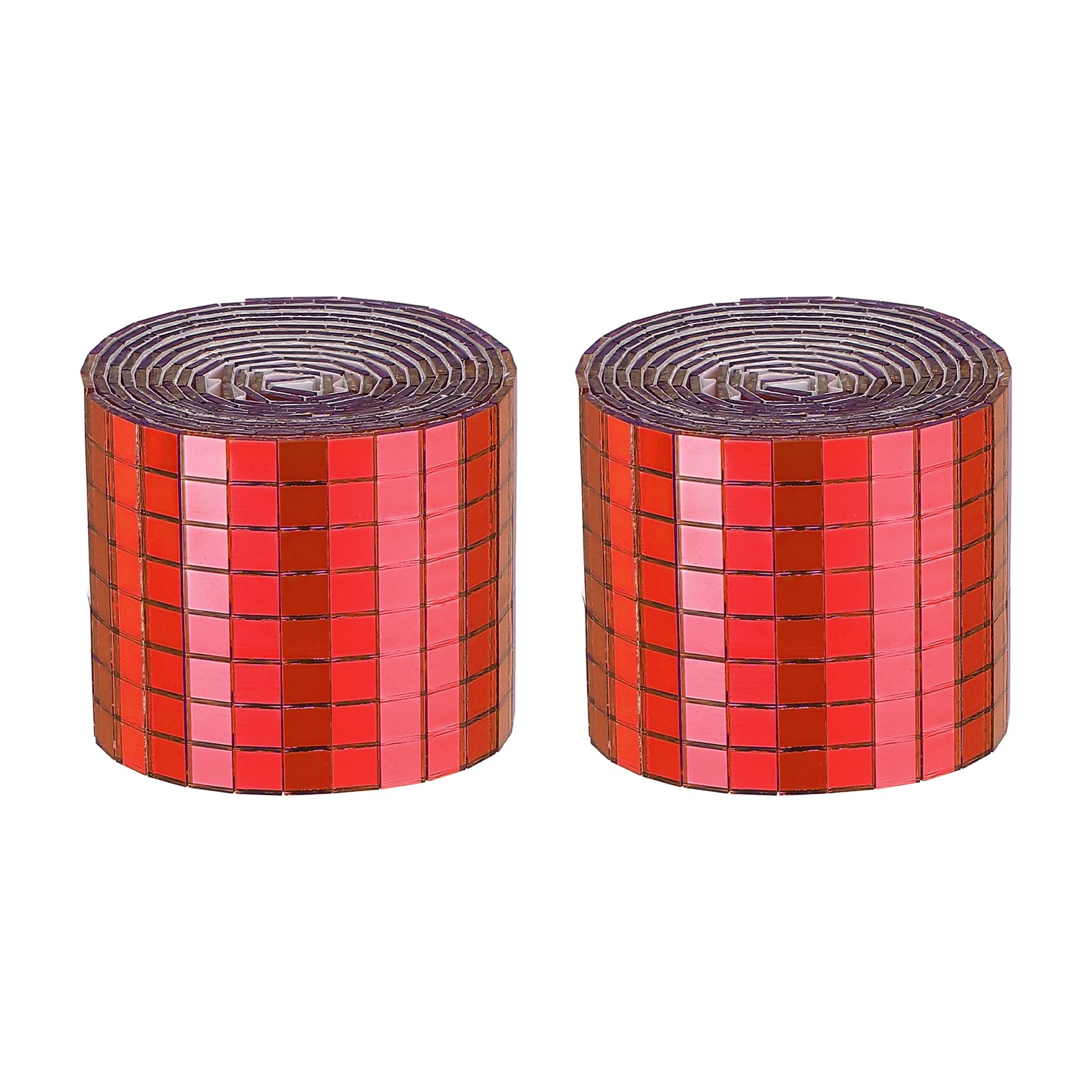 sourcing map 3840 Pcs Mirror Mosaic Tiles 5 x 5 mm Square Glass Self-Adhesive Disco Ball Mirror Tiles Sticker for DIY Craft Decoration Art Collage Card Making, Red