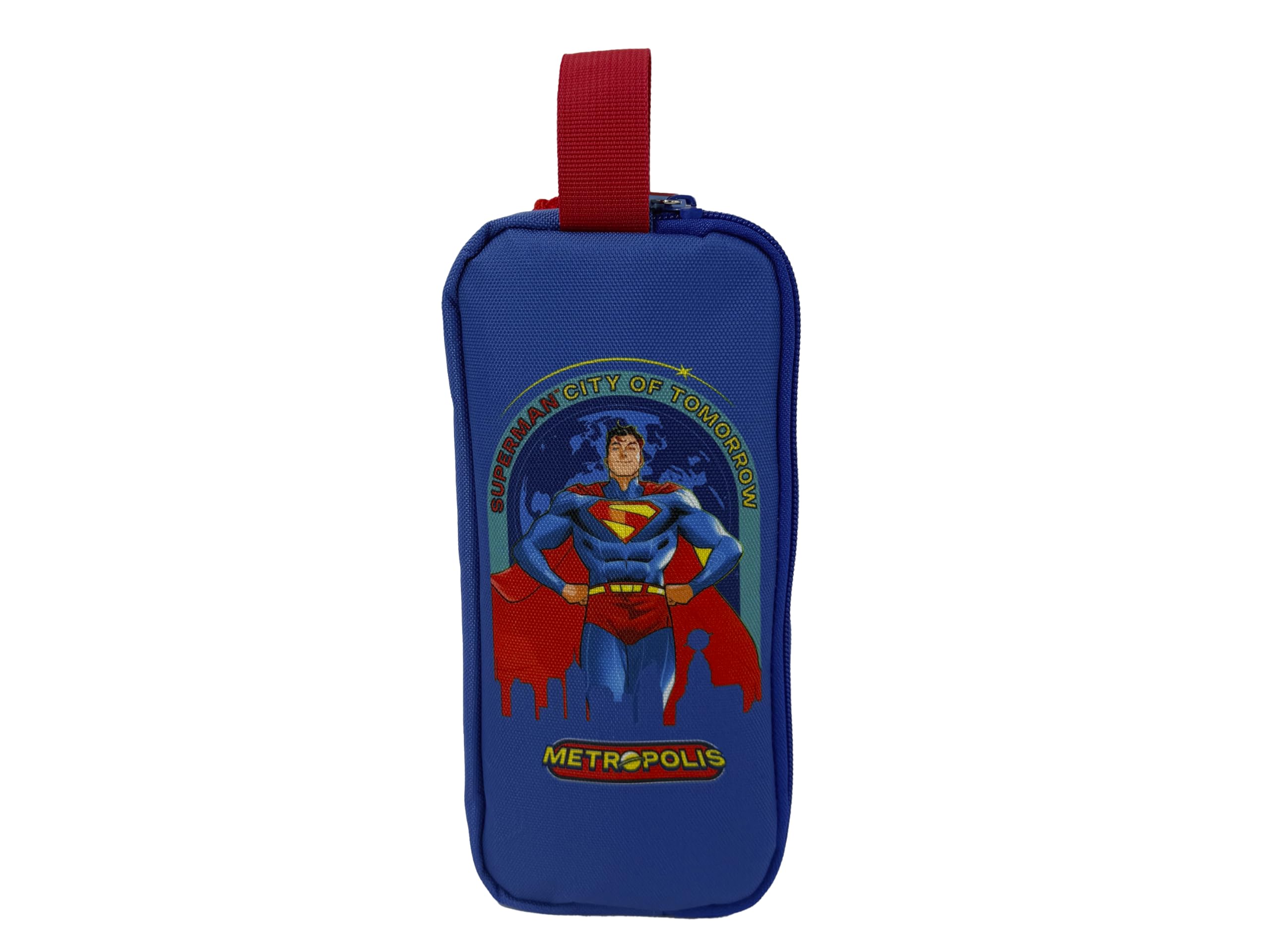 CYPBRANDS Superman, Cylinder Pencil Case, Pencil Case, Blue Official Product, blue, Medium