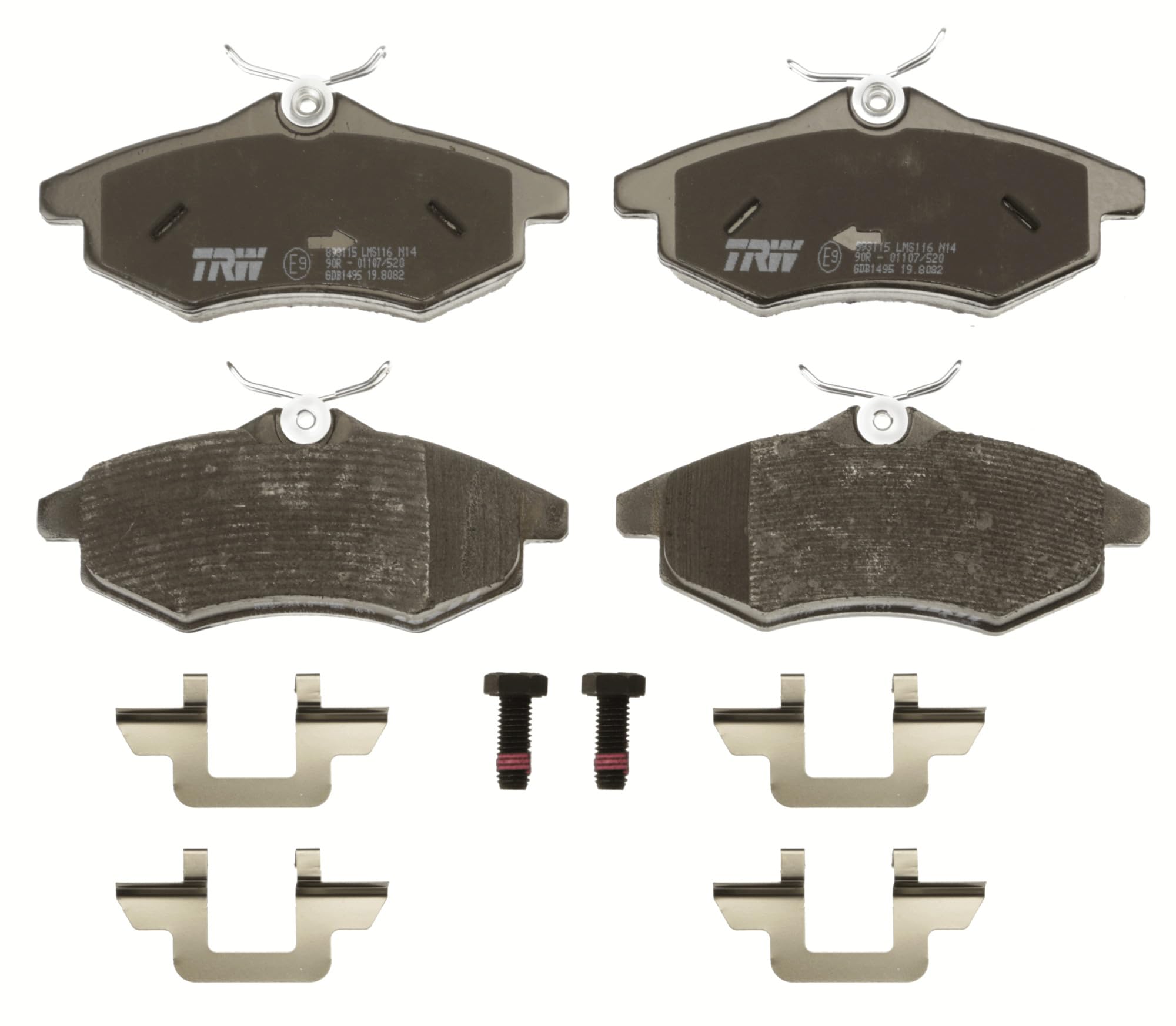 TRW GDB1495 Kit De Plaquettes De Frein Frein à Disque COTEC pour Citroen C3 I (FC_, FN_) 2002 - Essieu Avant et autres véhicules