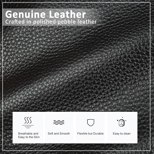 Miniatura 7 de befen Pequeños bolsos cruzados de cuero genuino para mujeres, bolsos de hombro de viaje de moda con múltiples bolsillos con cremallera