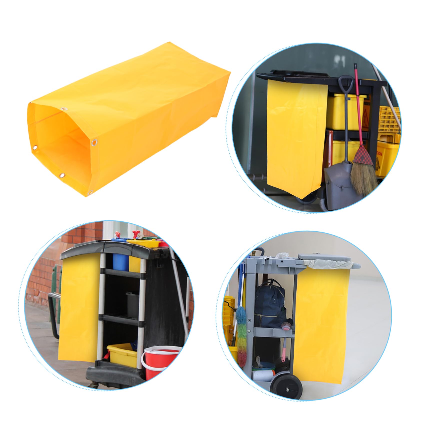 Borsa di Ricambio per Carrello Housekeeping Oxford Giallo, Versatile e Igienica, per Servizi Alberghieri e Raccolta Panni Sporchi