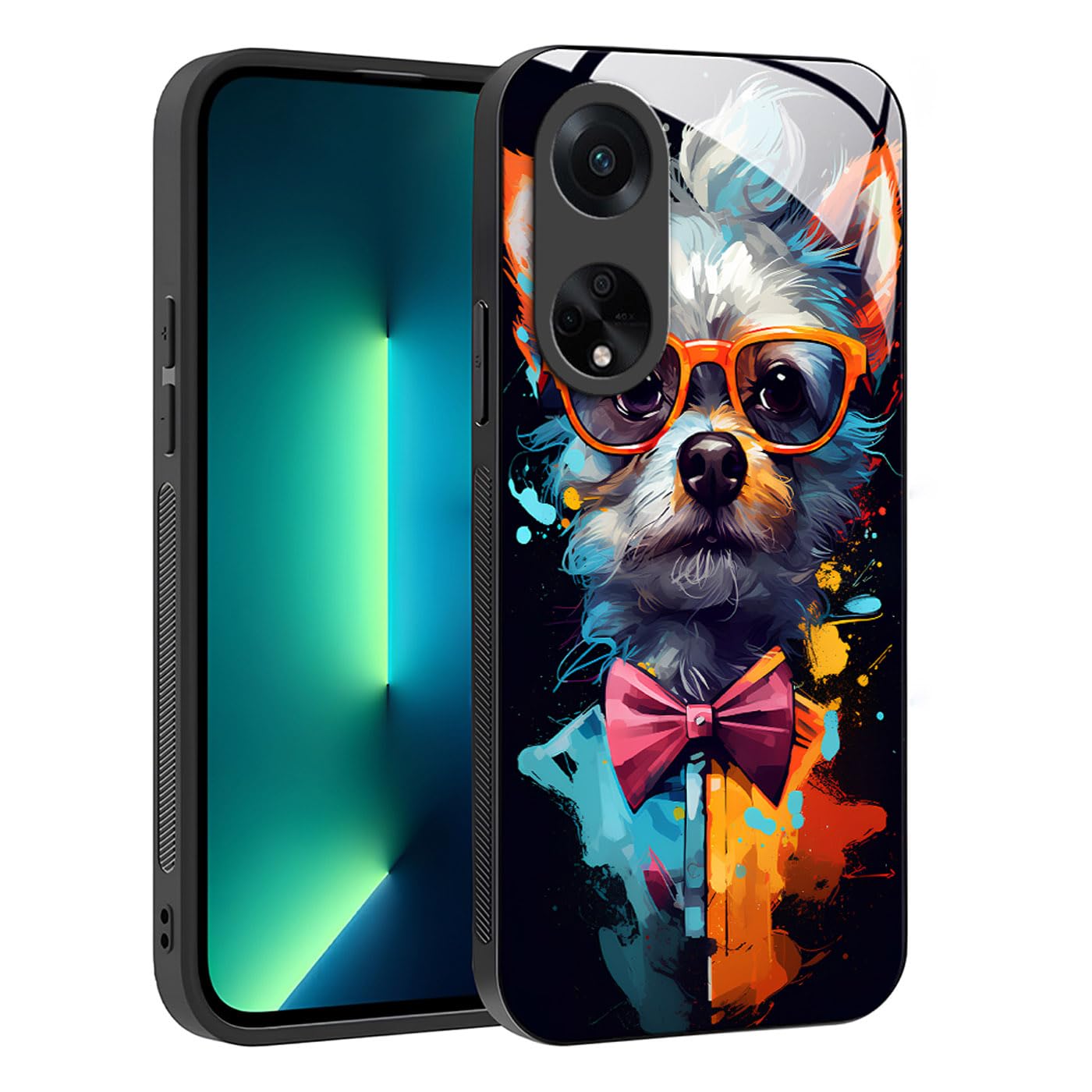 RanTuo Cover per Oppo A98 5G, AntiGraffio, Silicone Morbido, Antiurto, Cover Custodia per Oppo A98 5G.(Nero