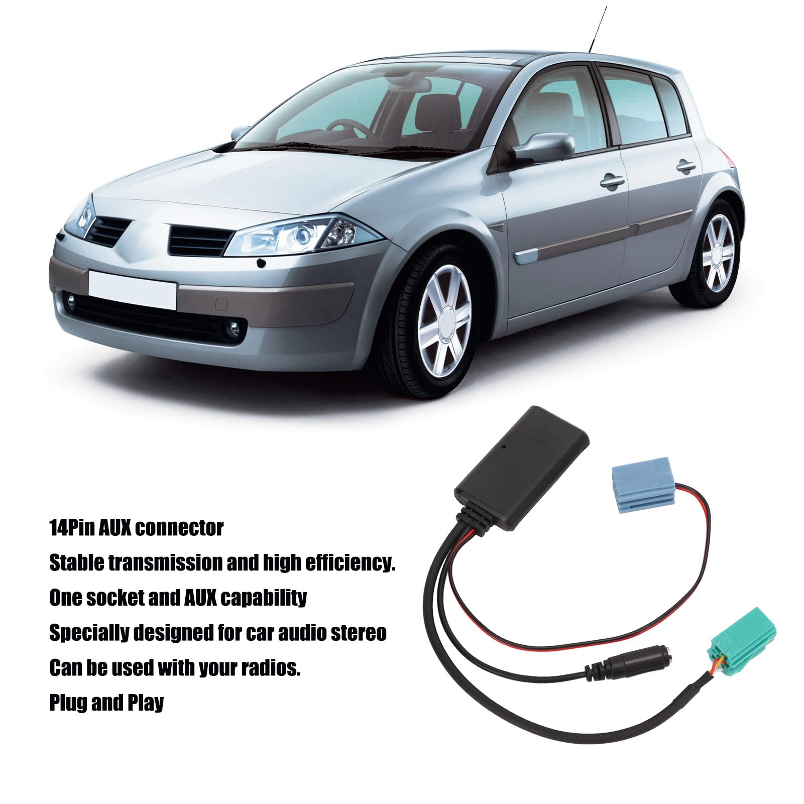 YONGJIANGXIA Bluetooth Module Compatible with Pioneer IP-Bus with Filter Wireless Aux Adapter Compatible with iPod iPad iPhone 5 6 7 8 X Xs 11 12 13 14 15 16 Pro Max Samsung