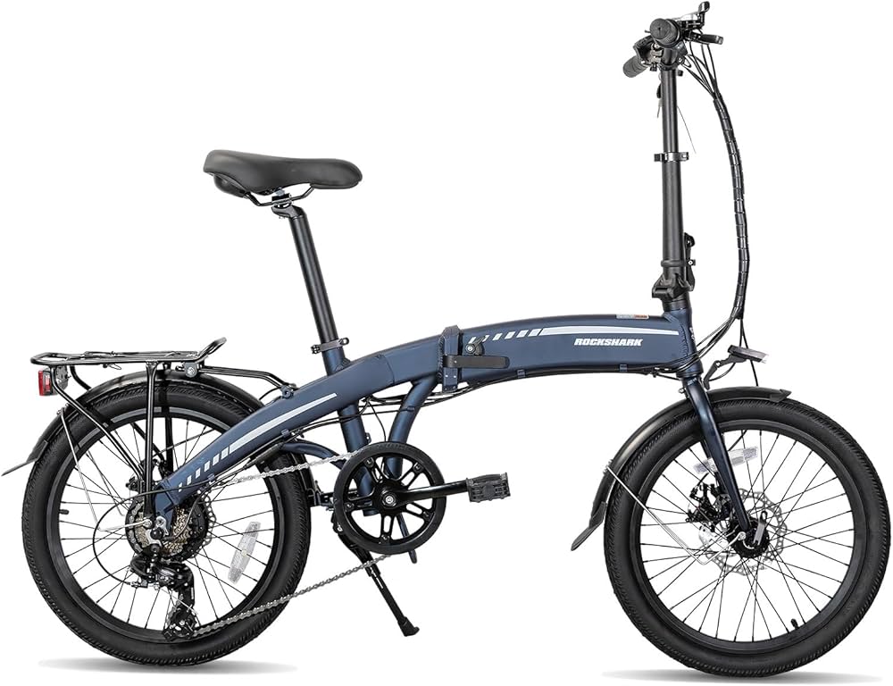 Amazon | ROCKSHARK 20インチ アシストおりたたみ自転車 走行距離60km