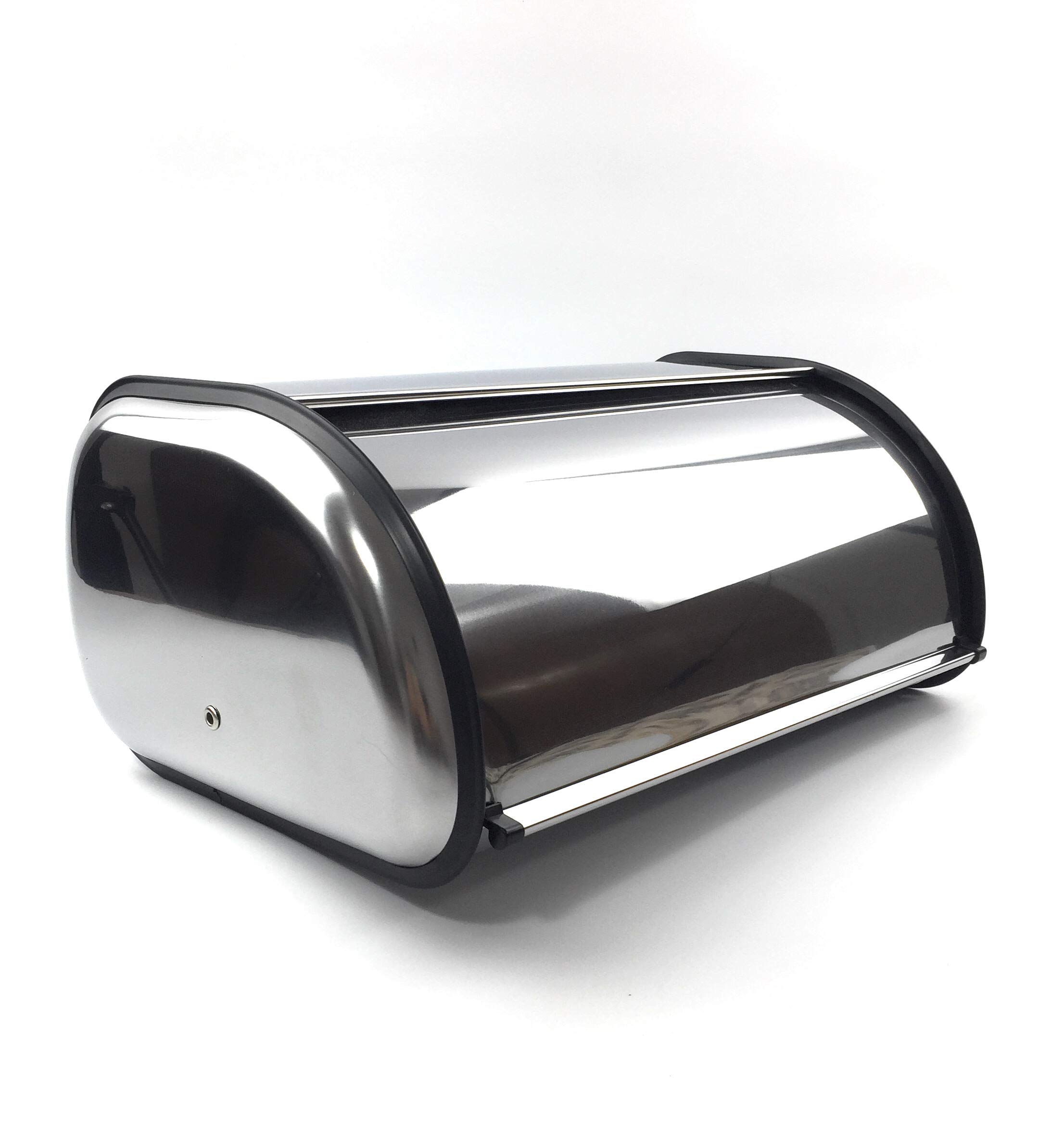 Contenitore Per Pane In Acciaio Inox Con Coperchio Arrotolabile E Fori Di Ventilazione - Capacità 10L