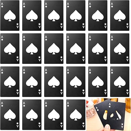 CHENGU Bottle Openers in Bulk: Ace of Spades Personalized Black Poker Openers