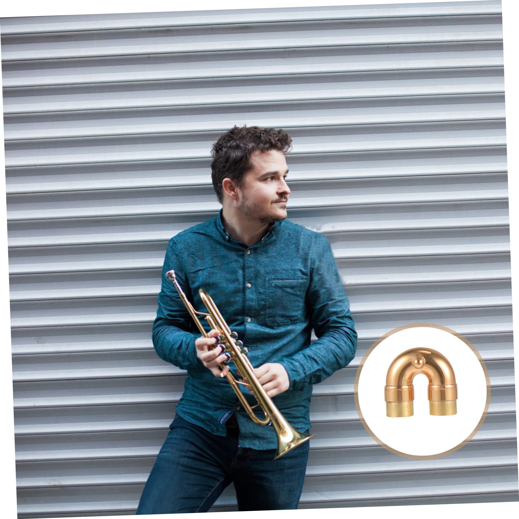 Abaodam 3 Stk Trompetenschalldämpfer Trompetenschallrohr Trompetenzubehör Trompeteninstrumententeil Trompetentonwechselrohr Professioneller Biegehals Saxophon Ellbogenbeuge Hals Messing