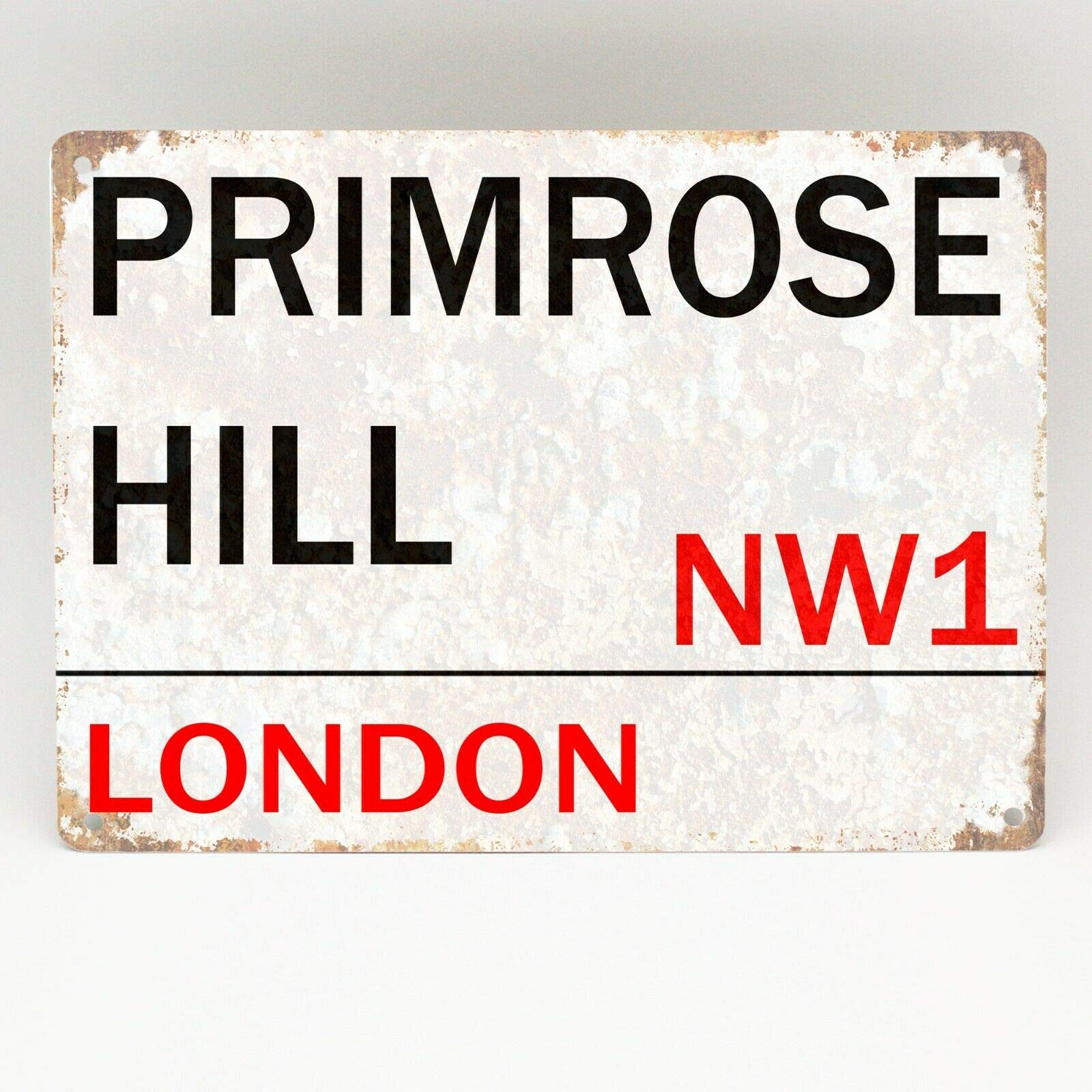 Biopracess Metalpostera13926 Primrose Hill Metal Sign London Street Novelty Retro Wall Plaque Vintage Outdoor Decoration Plaque 8X12 Inch