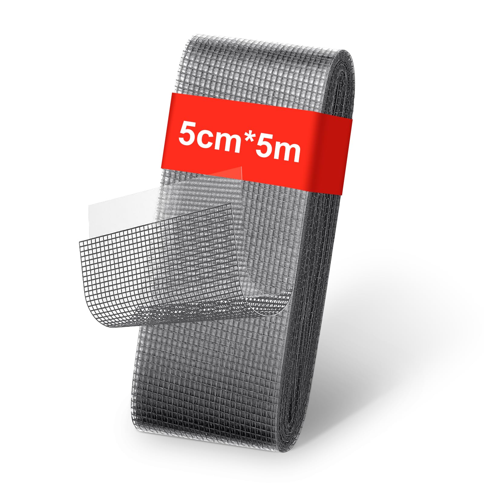 Flintronic Window Screen Repair Tape, 50mm*5m Fly Screen Window Mesh Repair Tapes, Self-Adhesive Fiberglass Window-Screen Repair Kit for Small Gaps, Keep Flies, Mosquitoes and Bugs Out (Gray)