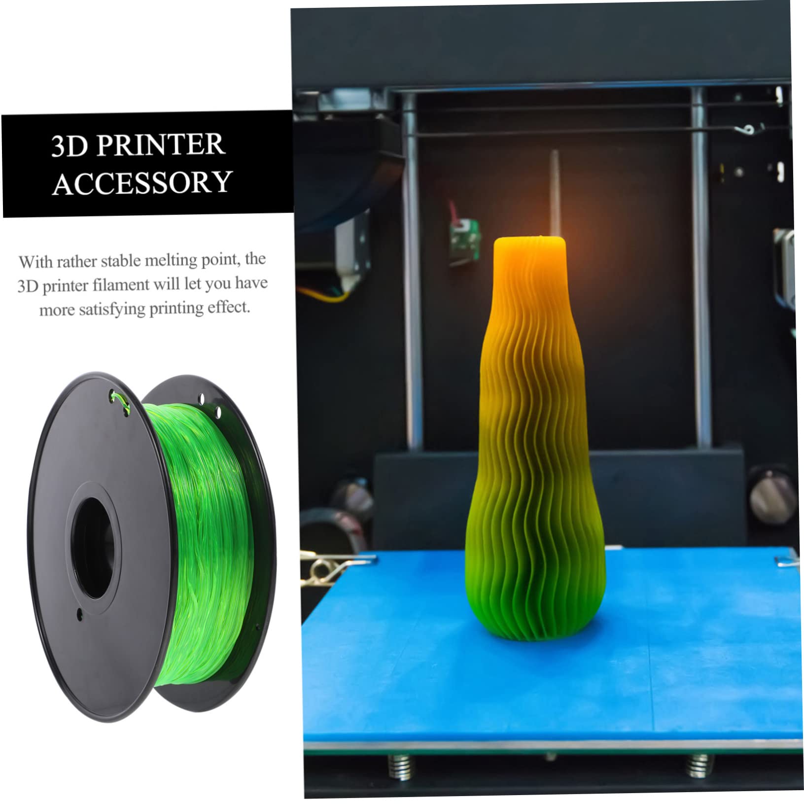 1,75mm Tpu Filament 1kg Transparent für 3d-drucker Patentiertes Verstopfungsfreies 3d-druckerzubehör Installieren Grün Zufällige Farbe