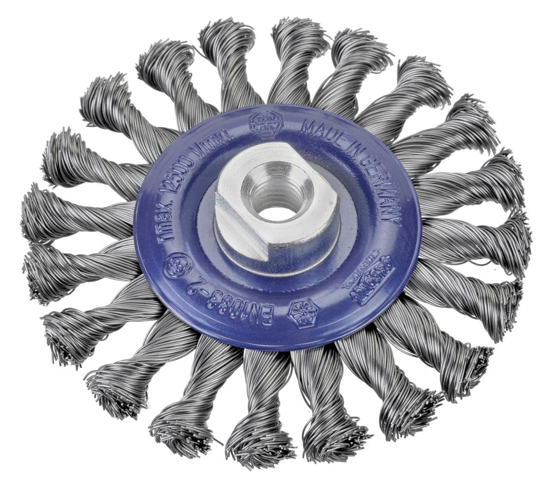 Osborn 1402631131 - Cepillo circular acero de alambre trenzado con tuerca M14 diameter 125 mm y filamento de diameter 0.35 mm
