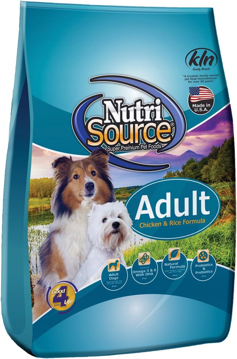 Tuffy's Pet Food NutriSource Chicken and Rice Adult Dog Food, 5-Pound
