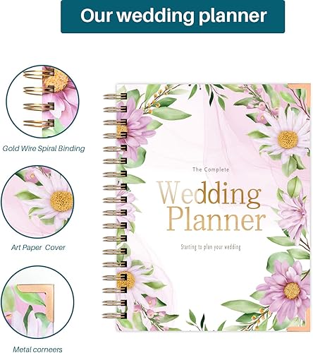 Miniatura 2 de Agenda de boda Libro de planificador de boda y organizador para la novia, libro de planificador de boda, regalo único de compromiso para parejas