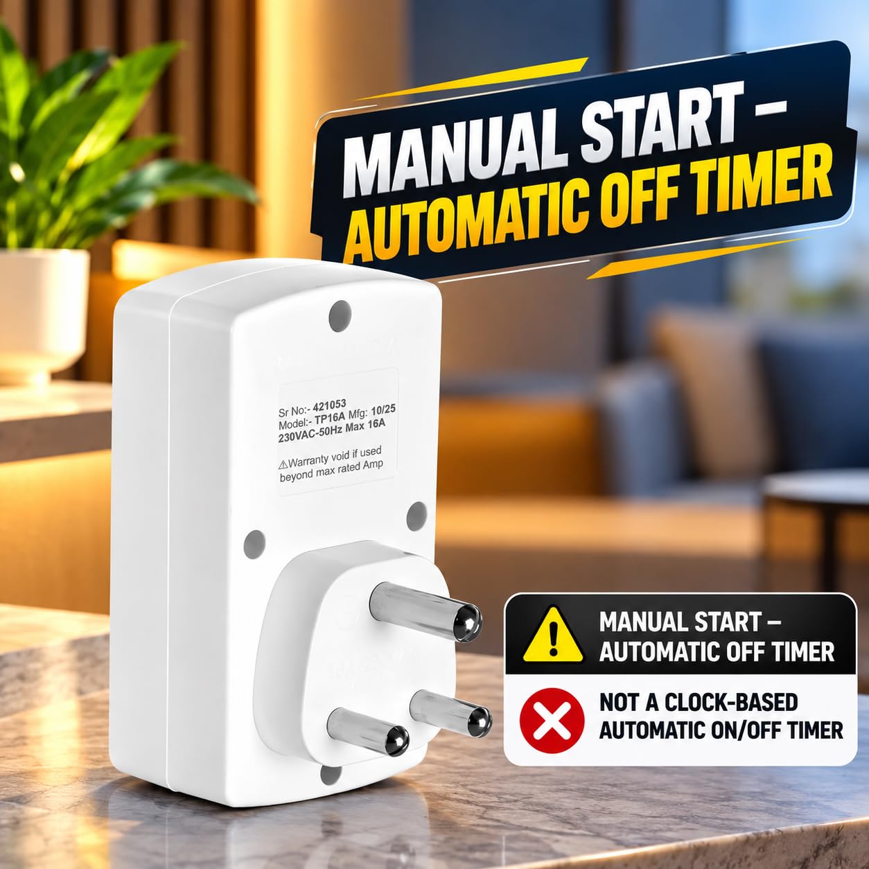 EleQua Timer Plug - Schedule Appliances & E-Bike Chargers -3