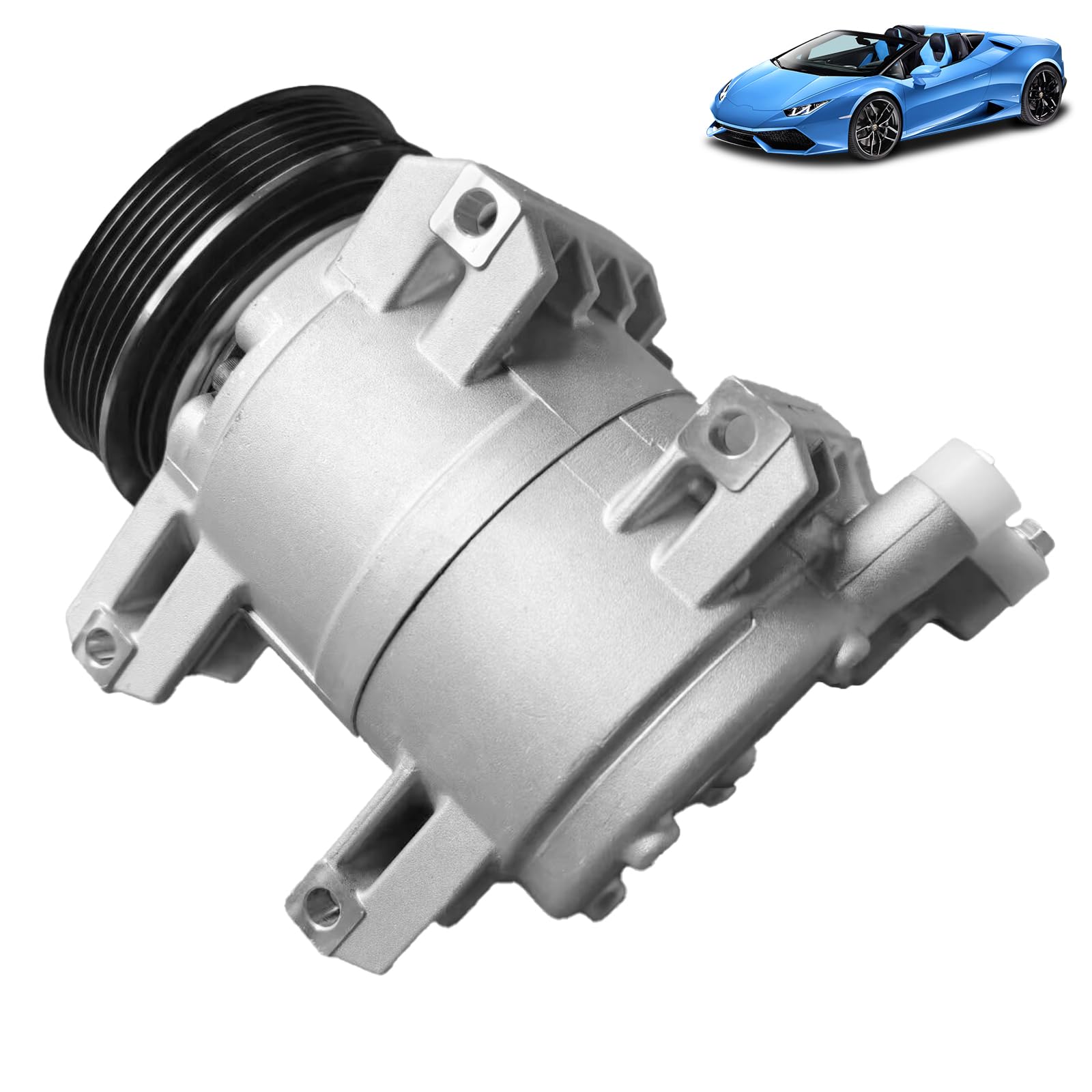 AC Compressor Compatible with Nissan Rogue Select & Rogue L4 2.5L 2008-2015 - Air Conditioner Compressor Replacement OE#92600-JM01B,92610-JM01A,98490-Includes A/C Clutch Kit, A/C Solution