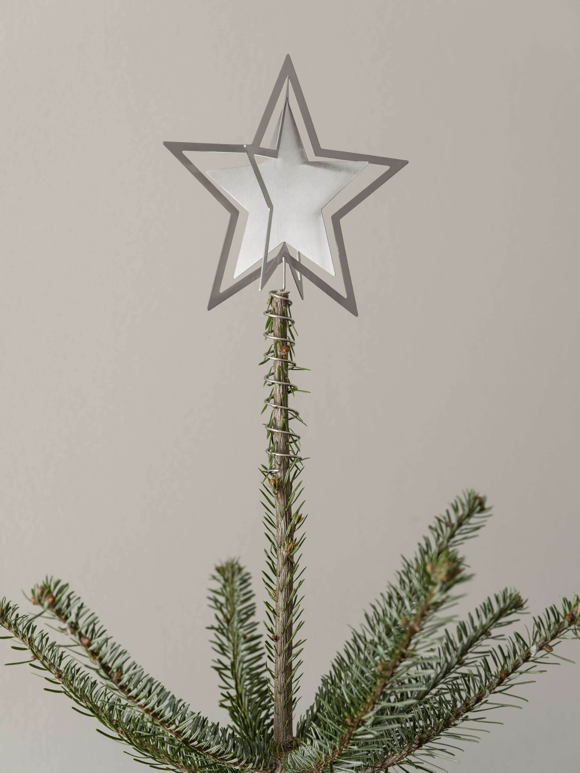 blomus Weihnachtsbaumspitze -KITAI- | Christbaumspitze Stern | Weihnachtsschmuck (Silver, M)