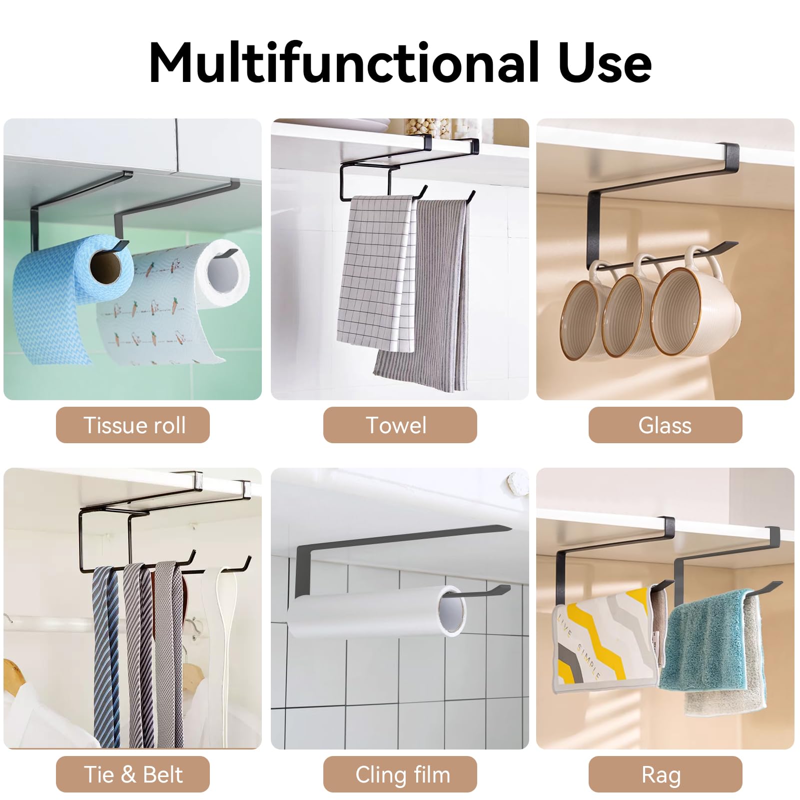 Kitchen Paper Roll Holder, Kitchen Paper Roll Holder Without Drilling, Kitchen Paper Towel Holder, Kitchen Paper Towel Holder Under Cabinet for Under Cabinet Paper Towel