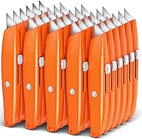 Vista 7 de DIYSELF Paquete de 2 cuchillos utilitarios, cortador retráctil, resistente (naranja)