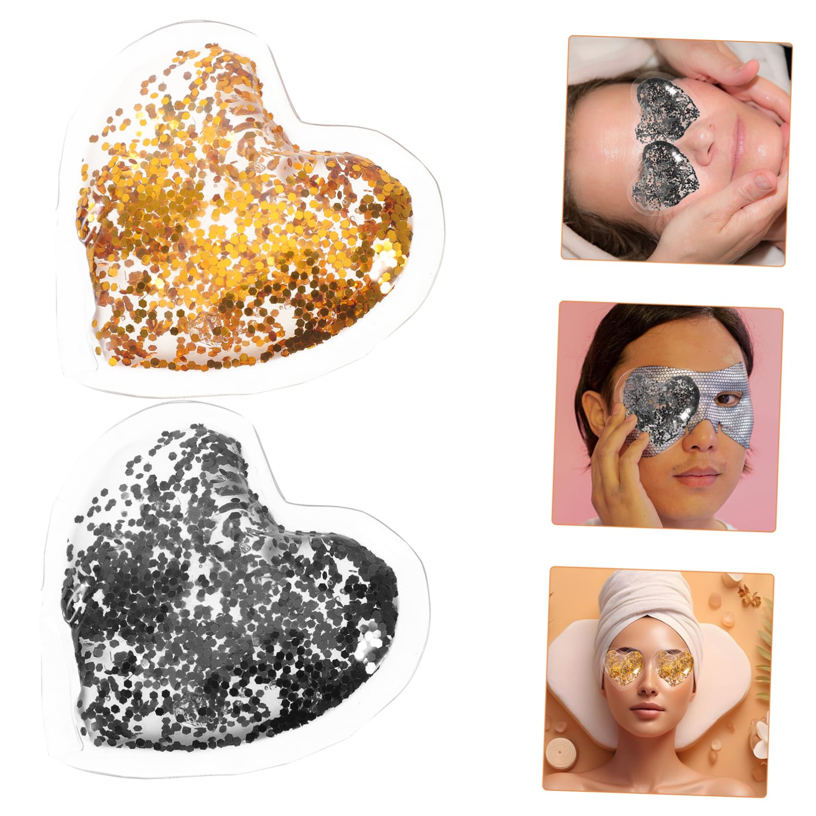 Healeved 12stücke Kühlende Augenpads Wiederverwendbare Herzform Gel-pads Für Müde Augen Gegen Augenringe Und Schwellungen Kühlend Und Für Pflege Und Erholung