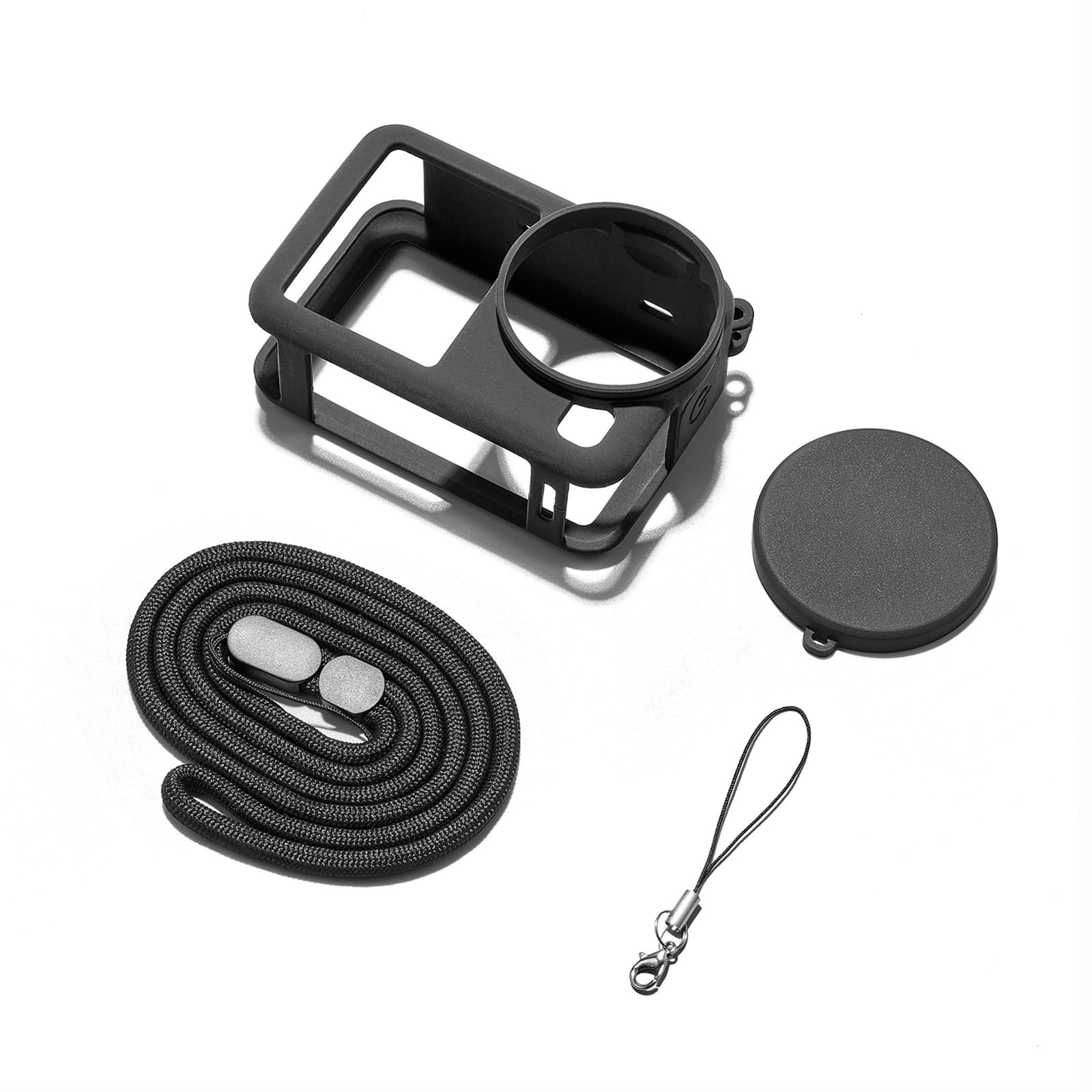TELESIN Silikon-Schutzhülle für DJI Osmo Action 6 mit Objektivdeckel & Lanyard, Stoßfest Kratzfest Washable Anti-Rutsch Staubdicht Kamera-Schutz Action 6 Zubehör TELESIN Silikon-Schutzhülle für DJI Osmo Action 6 mit Objektivdeckel & Lanyard, Stoßfest Kratzfest Washable Anti-Rutsch Staubdicht Kamera-Schutz Action 6 Zubehör